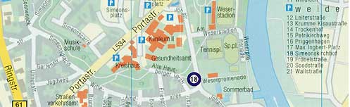 Stadtplan mit Parkplatzmakierung 4