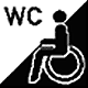 WC für Rollstuhl eingeschränkt zugänglich